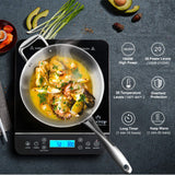 Duxtop Portable Induction Cooktop Burner, Induction Hot Plate with LCD Sensor Touch 1800 Watts, Silver 9600LS/BT-200DZ duxtop