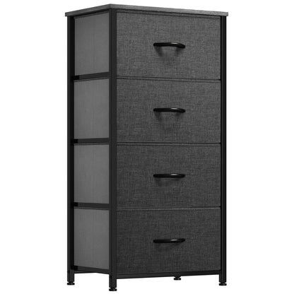 YITAHOME Storage Tower with 4 Drawers - Fabric Dresser, Organizer Unit for Bedroom, Living Room, Closets & Nursery - Sturdy Steel Frame, Easy Pull Fabric Bins & Wooden Top - WoodArtSupply