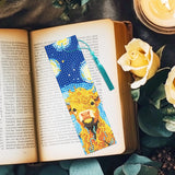 beinkmake 10Pcs Animals and Starry Sky 5D Diamond Art Bookmarks Cute Diamond DIY Painting Bookmarks Rhinestones Beaded Tassel Acrylic Bookmark for Adult Beginner Crafts beinkmake