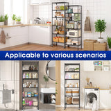 Homtell Adjustable 6-Tier Heavy Duty Wire Shelving Rack, 14" D x 24" W x 71" H Storage Shelves with Wheels, 750 lbs Capacity Rolling Metal Shelving for Garage, Pantry, Kitchen, Closet Homtell