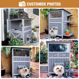Feral Cat House Outdoor Waterproof Kitty Shelter for Winter,Cat Cage Perfect for Outdoor and Inddor Use,2-Story… GUTINNEEN