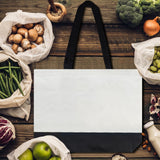 ORJ 8 PCS Sublimation Tote Bags,polyester tote bags for sublimation, blank canvas tote bags for Custom picture 15 * 18.5 * 4 in ORJ