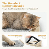 Pecute 2-in-1 Cat Window Perch & Wall Shelves - Sturdy Solid Wood Frame, 4 Large Rotating Suction Cups, Washable Carpet Cloth Cover, Space-Saving Indoor Cat Hammock Bed for Large Cats & Kittens Pecute