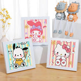 Sretoul 4 Pack Cartoon Diamond Art Kits for Kids-4 Pack Diamond Art Painting for Kids, 7 Year Old Girl Birthday Gifts 6X6 Inch Sretoul