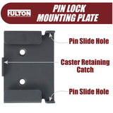 Workbench Caster kit 4 Heavy Duty Retractable Casters with 4 Pin Lock Quick Release Mounting Plates to Quickly Attach/Remove or Switch Casters from a Workbench to a Cabinet, Stand or a Machine. Peachtree Woodworking Supply