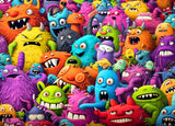 Jigsaw Puzzles for Adults 1000 Piece Puzzle for Adults 1000 Pieces Puzzle 1000 Pieces-Crazy Colorful Monsters HUADADA