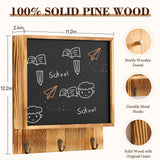 Dononr Hidden Gun Storage, Hidden Gun Safe for Pistols with 3 Metal Hooks, Wooden Picture Frames for Handgun, Hidden Storage Gun Safe Home Furniture, Concealment Furniture Storage, Rustic Brown Dononr