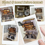 Flever Dollhouse Miniature DIY House Kit Creative Room with Furniture for Romantic Valentine's Gift (Coffee Time) Flever
