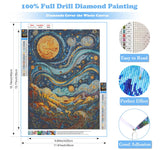 Landscape Abstract Diamond Art Kits for Adults, 5D Diamond Painting for Beginners, Diamond Dot, Dimond Art Paintings Kit, Gem Painting Kit, Crafts for Adults, Crystal Home Wall Decor Gifts (12x16inch) Rekxtmo