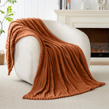 50x70 Inch Rust Throw Blanket - Soft & Fluffy Fleece, Cute & Aesthetic, Perfect for Sofa, Couch, Chair, Bed, Living Room & Bedroom, All-Season Use, Plush & Cozy Decorative Blanket Lussena