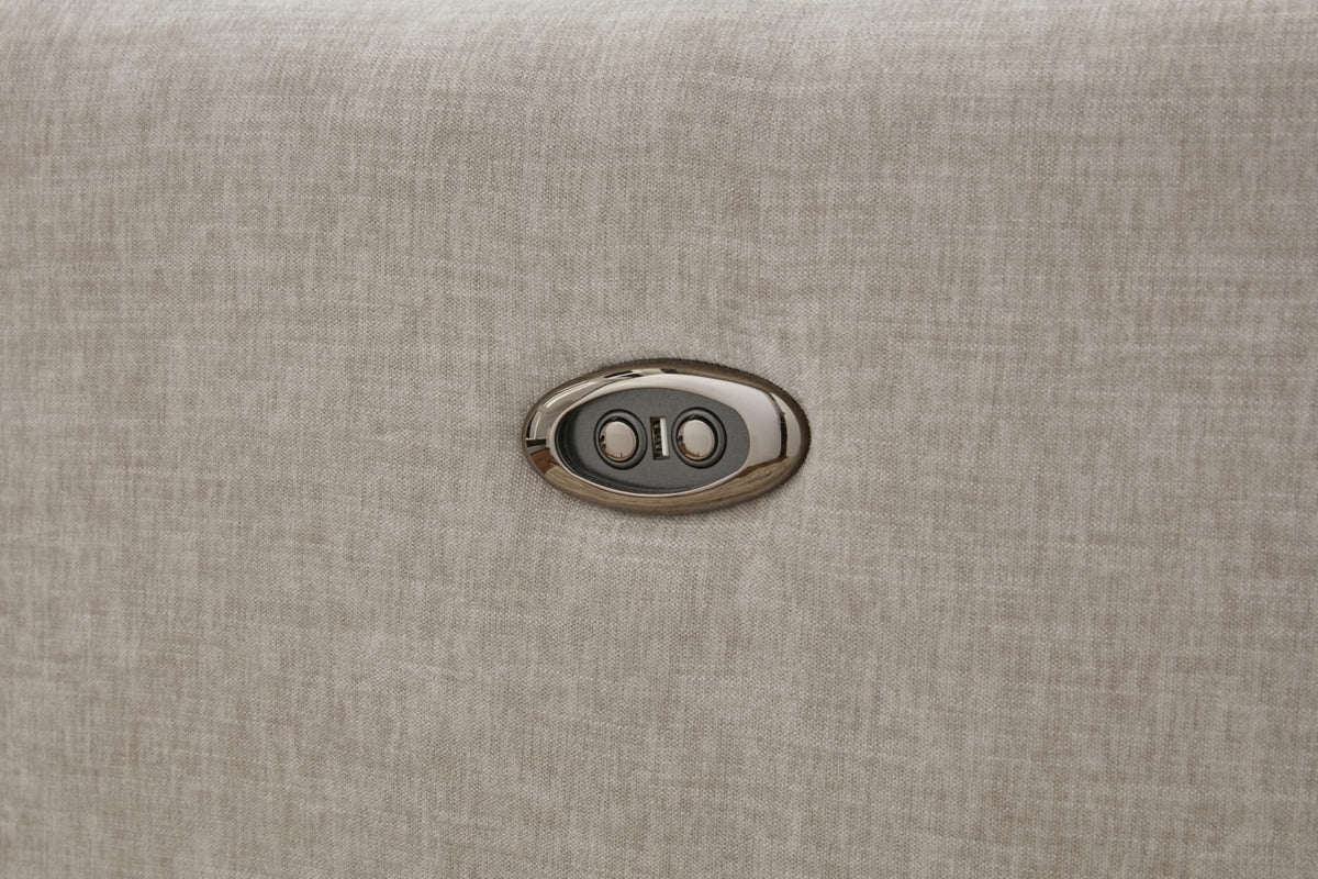 Signature Design by Ashley McBurg Contemporary Swivel Power Recliner with USB Ports, Light Gray Signature Design by Ashley