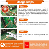 JoTownCand 3 Pcs Premium Desoldering Wick Set, 10FT No Clean Low Residue Solder Wick Braid (0.08, 0.1, 0.12IN) – Effortlessly Remove Solder and Disassemble Electronics JoTownCand