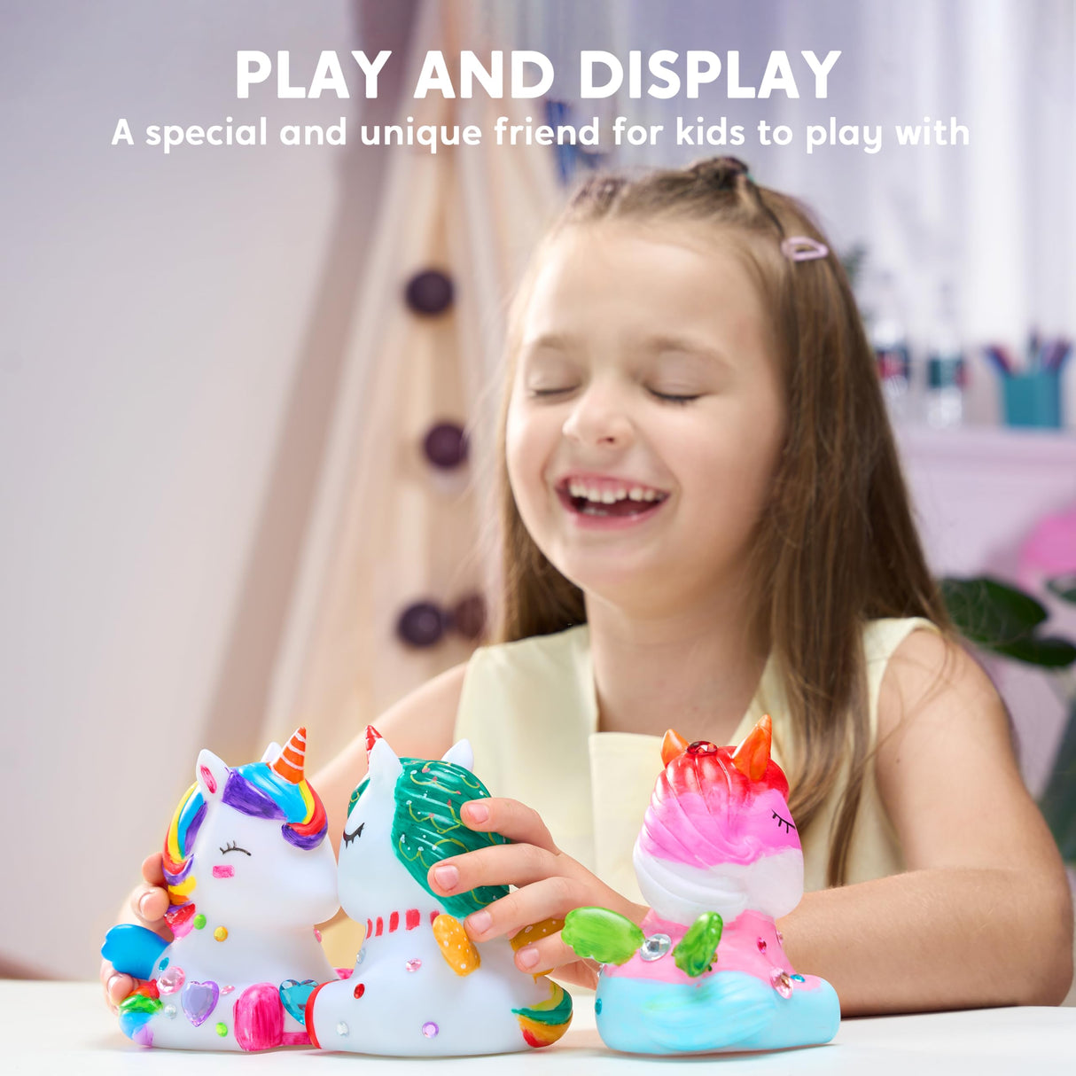 Klever Kits DIY Night Light- Paint Your Own Unicorn Lamp- Arts & Crafts Kit School Activities Art Supplies Painting Kits, Birthday Gifts for Girls Boys Aged 6+ Klever Kits