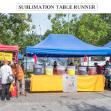 Breling 2 Pcs Sublimation Table Runner Heat Transfer 13 x 72 Inch Table Cover Waterproof White Table Runner Machine Washable Twill Blanks Table Banner for Birthday Wedding Party Banquet Restaurant Breling