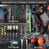 Slat Wall Paneling Garage Wall Organizer, PVC Black Slatwall Panels 2 Pack 4x8 ft Garage Tool Organizer Wall Mount Garden Storage, Slat Board Ladder Bike Rack Garage Storage & Organization Products FRAYSCENT