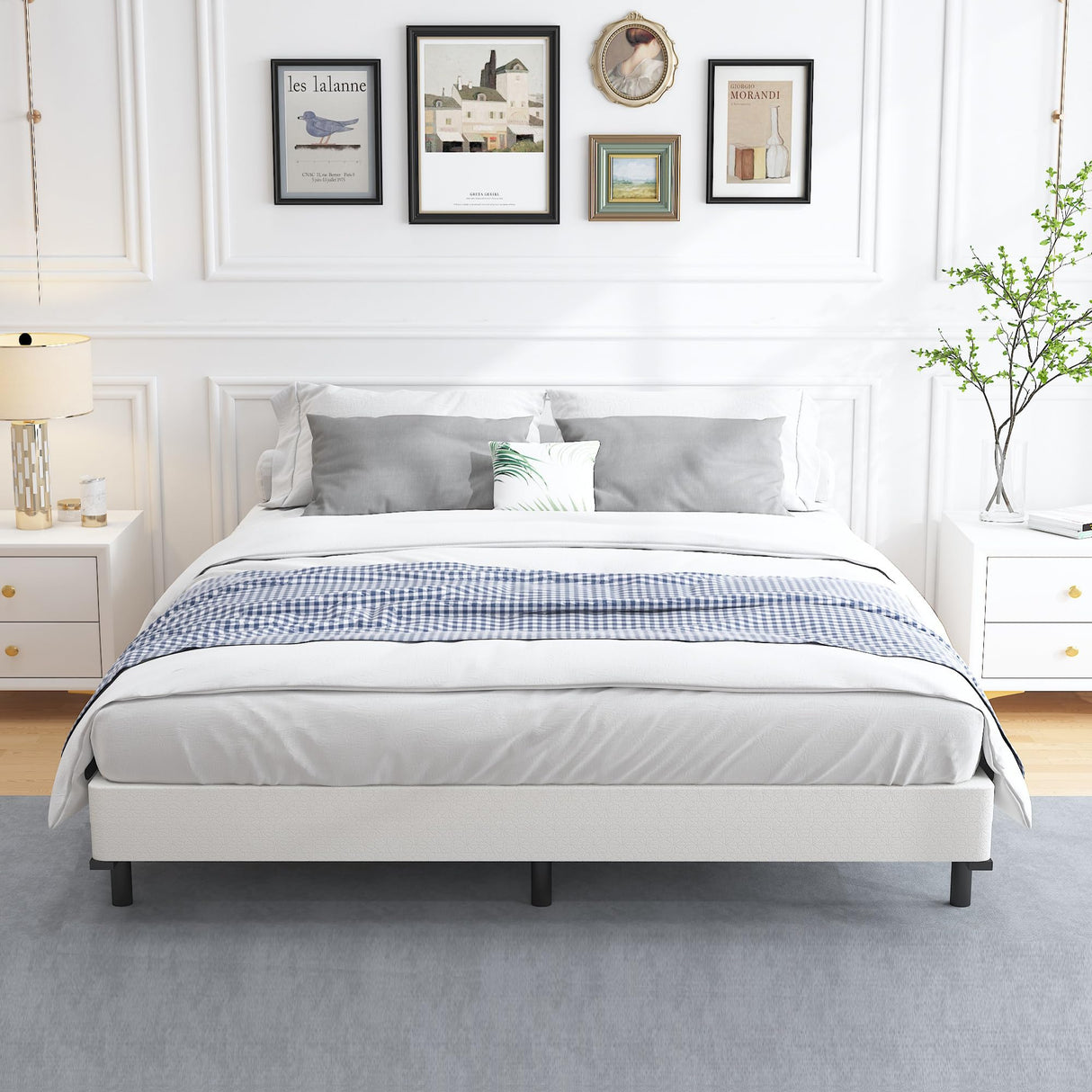 ALDRICH Low Profile Box Spring Full Size,3 Inch Heavy Duty Metal Box Spring for Full Bed,Mattress Foundation Non-Slip/No Noise/Easy Assembly (Full) ALDRICH