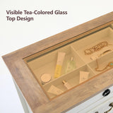 UYIHOME 8 Drawer Dresser, Farmhouse Dressers for Bedroom with Jewelry Storage on Top, White Dresser with Sensor LED Lights and USB Charging, Storage Cabinet for Living Room, Hallway, Closet UYIHOME