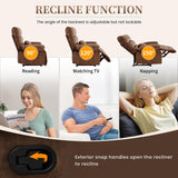 HOMYEDAMIC Oversized Recliner Chair, Plus Size 28 inch Large Wide Seat Manual Flannel Recliner with Pockets, Lumber Pillow 350 lb Capacity for Living Room Adults HOMYEDAMIC