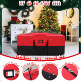 Wesnoy Large Heavy Duty Christmas Tree Storage Bag Waterproof Christmas Tree Storage Box with Handles Xmas Bin for Holiday Disassembled(Red, Black,7.5 ft) Wesnoy