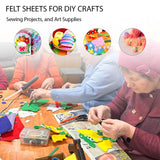 Jtnohx Soft Felt Sheets, Color Felt Fabric for Sewing, 7 Pcs 1mm 8"x12" Fabric Square for Craft DIY and Embroidery Projects (Black) Jtnohx