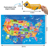 Jumbo Floor Puzzle for Kids,USA Map Puzzle Jigsaw Geography Puzzles,70 Piece US Map Puzzle 50 States with Capitals,United States Puzzle for Ages 3-5,Preschool Learning Toys Gift for 4-8 Years Old IFLOVE