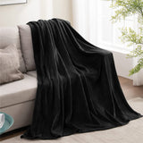 BEDELITE Fleece Blanket Black Throw Blankets for Couch & Bed, Luxury Plush Cozy Fuzzy Blanket 50x60 inches, Super Soft Warm Lightweight Throw Blanket for Travel Camping BEDELITE