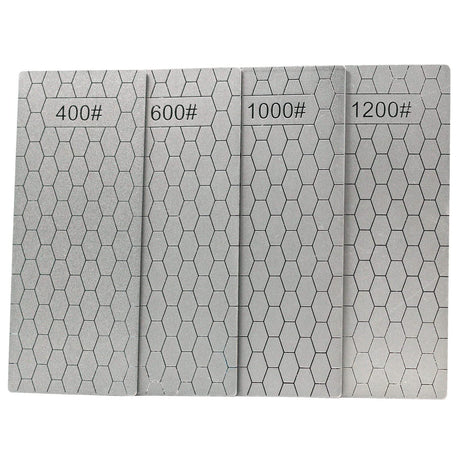 Jewboer 4 Pieces Diamond Sharpening Stone Set,Diamond Lapping Plate Coarse/Medium/Fine Grit Sharpener,400/600/1000/1200 Grit Jewboer