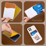 Framendino, 12 Pack Card Holders for Cell Phones Sublimation PU Leather Phone Back Card Pockets Stick PU Leather Card Holder for Phone Card Sleeves DIY Craft Framendino