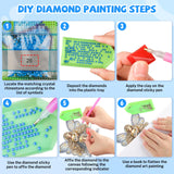 Bowetile Fairy Diamond Art Hanging Kits for Adults Kids, 5D Special Shape Diamond Painting Pendant Kits, Animal Gem Art Suncatchers Painting Ornament for Home Garden Wall Decor Bowetile