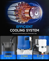 ZELCAN Mag Drill Press with 11 Drill Bits, 1550W Portable Magnetic Drill Press with 2" Boring Diameter, 0-580 rpm Stepless Speed & Reversible Direction, 2922 lbf Drilling Machine for Metal Surface ZELCAN