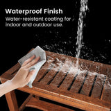 CONSDAN Wood Shower Bench, Extra Large Capacity, USA Solid Oak, Waterproof Finish, Durable Wood Shower Stool, Ideal for Bathroom Spa Outdoor, Dark Oak CONSDAN