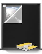 Sumobaby 50"x57" Portable Blackout Curtains, Blinds for Windows with Hook & Loop Tapes, 100% Blackout Window Shades, Curtains Easy to Cut Fit for Bedroom, Baby Room and TV Room (Black) Sumobaby