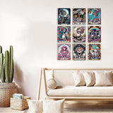 GOUOYANA Skull Diamond Art Kits for Adults - 9pcs, Tarot Card Diamond Painting for Beginners, DIY Full Rhinestone 5D Gothic Diamond Painting Kits (Gemstone Craft), Home Wall Decoration (12x16 inch) GOUOYANA