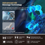 COSTWAY 4D Flexible Track Massage Chair, Full Body Zero Gravity Massage Recliner w/Airbags, Waist Heater, Electric Calf Frame, Auto Body Scan, Wireless Charging Station, Thai Stretching (Gray) COSTWAY