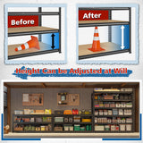 DurayLoly 55" W Storage Shelves, 3060LBS Garage Shelving Heavy Duty, 6-Tier Heavy Duty Shelving, Adjustable Metal Shelving Unit for Garage, Warehouse, Pantry, Kitchen, 55" W × 24" D × 84" H, Black DurayLoly