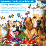 500 Piece Puzzles for Adults, Funny Puppy Animal Jigsaw Puzzles, Food Kitchen Jigsaw Puzzle, Animal Pet Lover Challenging Puzzles for Friends Family Activity Game Nights Gifts, 20.5×15 in VOLUVOLU
