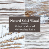 MyGift Shabby Whitewashed Wood Bookcase with Tilted Design, Decorative Storage Organizer Display Bookshelf MyGift