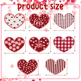 Outus 24 Pcs Valentine's Day Diamond Painting Keychains 5D Heart Shaped Double Sided Diamond Key Chain Kit Pendant Crafts Making for Valentine's Day Wedding Outus