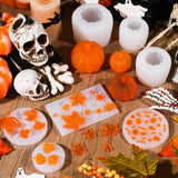 7 Pcs Pumpkin Candle Molds - Halloween & Thanksgiving Silicone Molds for DIY Craft Making Decoration Supplies KVCSYAW