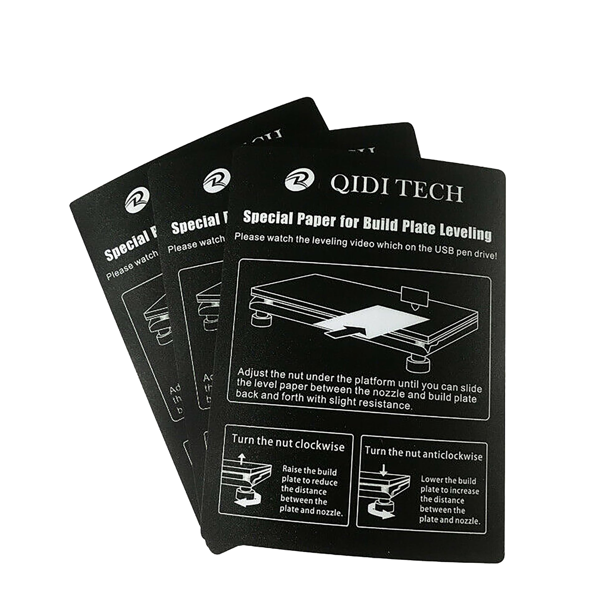 Generic QIDI Tech Leveling Papers for QIDI Tech 3D Printers (3pcs) - WoodArtSupply