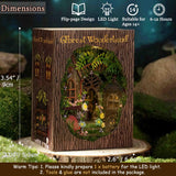 TuKIIE DIY Miniature Dollhouse Kit with Furniture, 1:32 Scale Opened & Closed Mini Cube Wooden Doll House Book Nook Creative Room for Kids Teens Adults(Forest Wonderland) TuKIIE