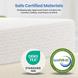 Yaheetech 12 Inch Twin Mattress 3 Foam Layer Cooling Gel Memory Foam Mattresses, Green Tea for Fresher Sleep, Medium Firm, CertiPUR-US Certified, No Fiberglass, Twin Size Mattress in a Box Yaheetech