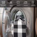 SEEKSEE Cotton Buffalo Plaid Rug 27.5"x43" Black and White Checked Rug Washable Doormats Indoor Outdoor Rugs for Layered Front Door Mats, Porch, Kitchen, Farmhouse, Entryway SEEKSEE