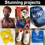 Worthofbest Hotfix Rhinestone Setter, Hot Fix Applicator Tool Bedazzler Kit with rhinestones, Kit, Hot Fixed Wand for Clothes Clothing Fabric Crafts, 5000 Pcs, AB Crystal, Clear, 3 Gems Sizes, Tips Worthofbest