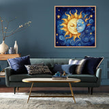 VividMeng Moon Diamond Art Kits for Adults,Sun Diamond Painting Kit for Adults,DIY Full Drill Diamond Painting Moon Gem Art and Crafts 13.78x13.78inch VividMeng