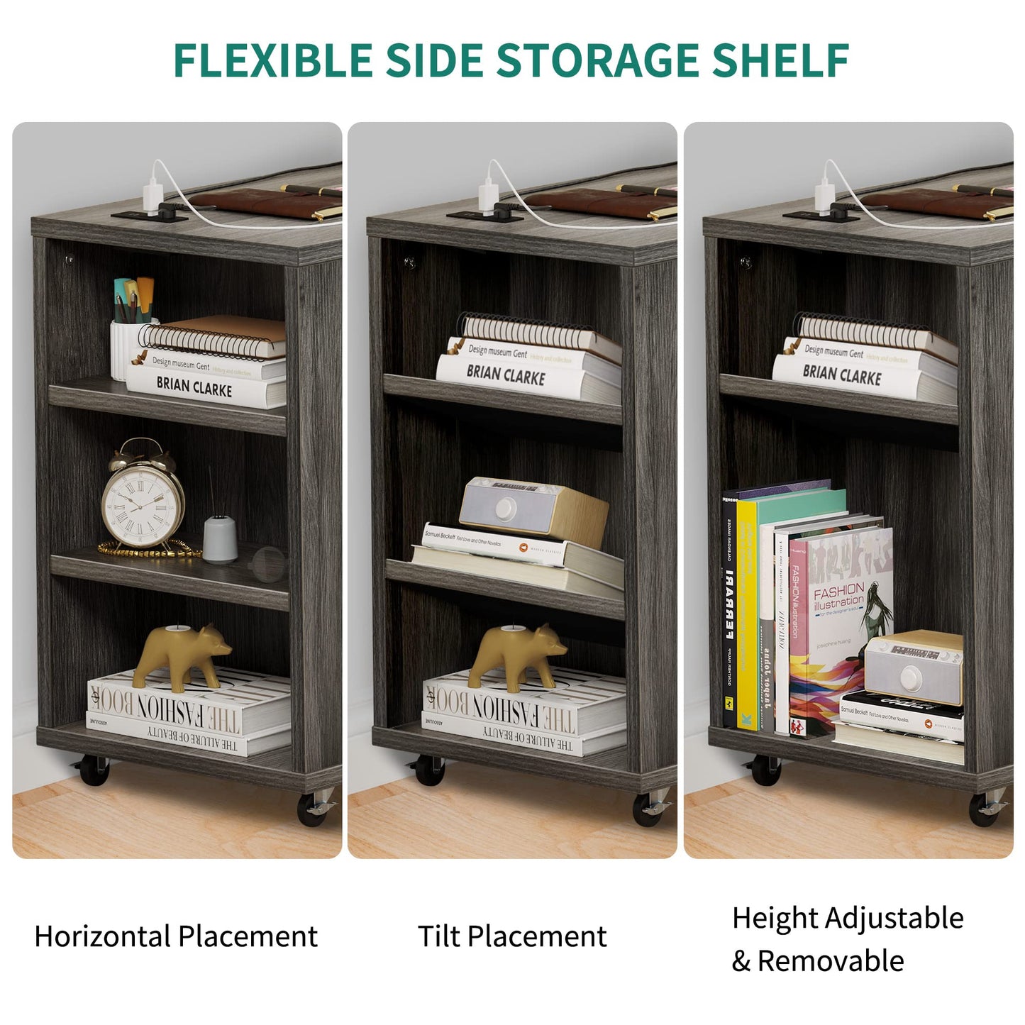 YITAHOME File Cabinet with Charging Station, Mobile Lateral Filing Cabinet with Lock for Home Office, Printer Stand with Open Storage Shelf, Fits A4, Letter, Legal Size Files, Office Furnitur - WoodArtSupply