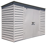 Arrow Select 10' x 4' Outdoor Lockable Steel Storage Shed Building, Flute Grey Arrow