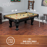 EastPoint Sports Masterton 87-Inch Pool Table - 8 Ball Pool Game Table for Billiards Indoor Games in Rec Room, Basement & Family Game Room - Available in Tan, Red, Green and Navy Felt Colors EastPoint Sports