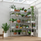 Pinikuyiro 70" Storage Shelves, Metal Shelving 5-Tier Wire Shelving Unit Metal Shelves for Storage Adjustable Shelving Rack for Pantry Kitchen Garage (Silver) Pinikuyiro