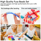 INSCRAFT Fuse Beads, 33000pcs Fuse Beads Kit for Kids, 33 Color 5MM Iron Beads Set with 150 Patterns, 8 Pegboards, 15 Ironing Paper, 6 Tweezers, 85 accessories, Craft Kits Gifts for Birthday Christmas INSCRAFT